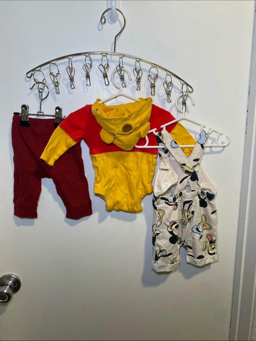 Disney Pooh Red and Yellow Baby One-Piece Bodysuit